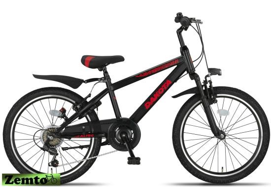 MTB Jungen Fahrrad Dakota 22 Zoll, 7 Gang  schwarz-rot